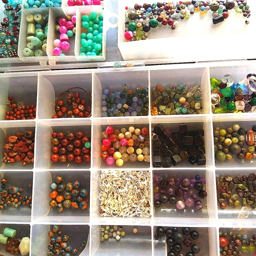 beads stones and gems.
